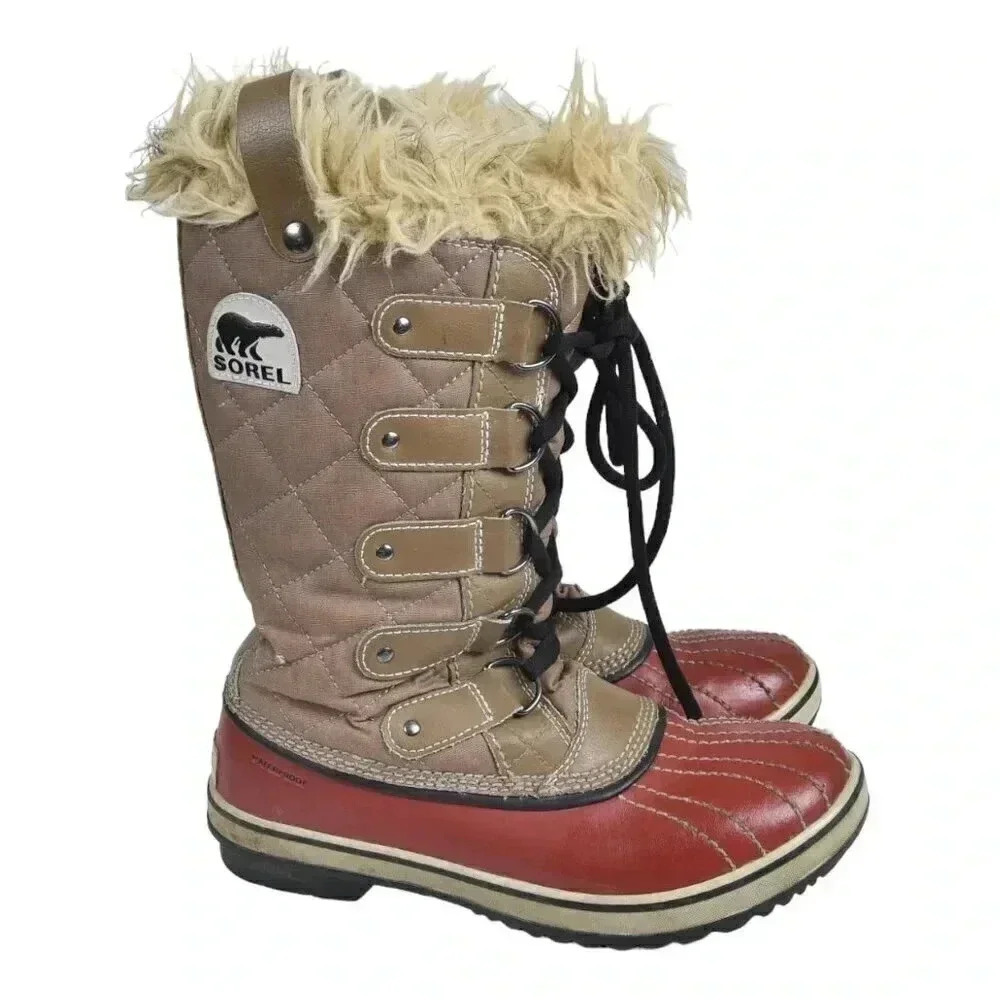 Sorel Trail Autumn Bronze Tofino Joan of Arctic Snow Winter Boots Brown Red 6